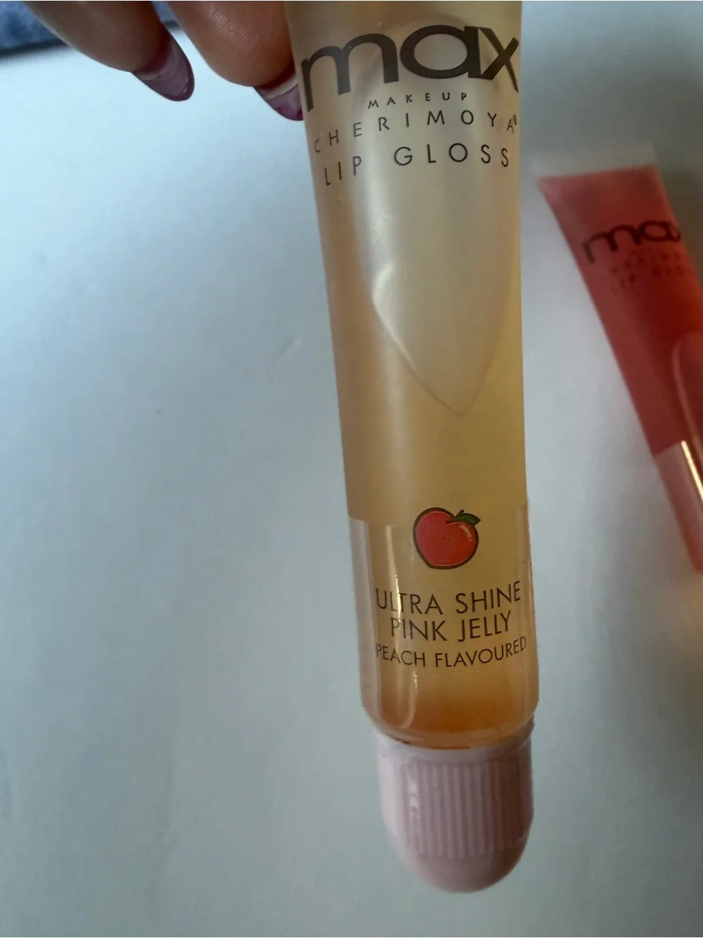Cherimoya Max MakeupUltra Shine Pink Jelly Lip Gloss Peach & Strawberry 3 Pack